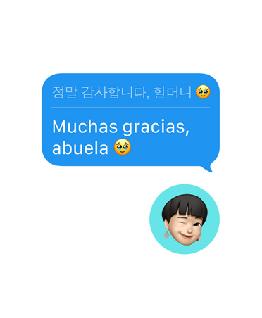 Traducción en Tiempo Real cambia el idioma de un mensaje a inglés en la app Mensajes