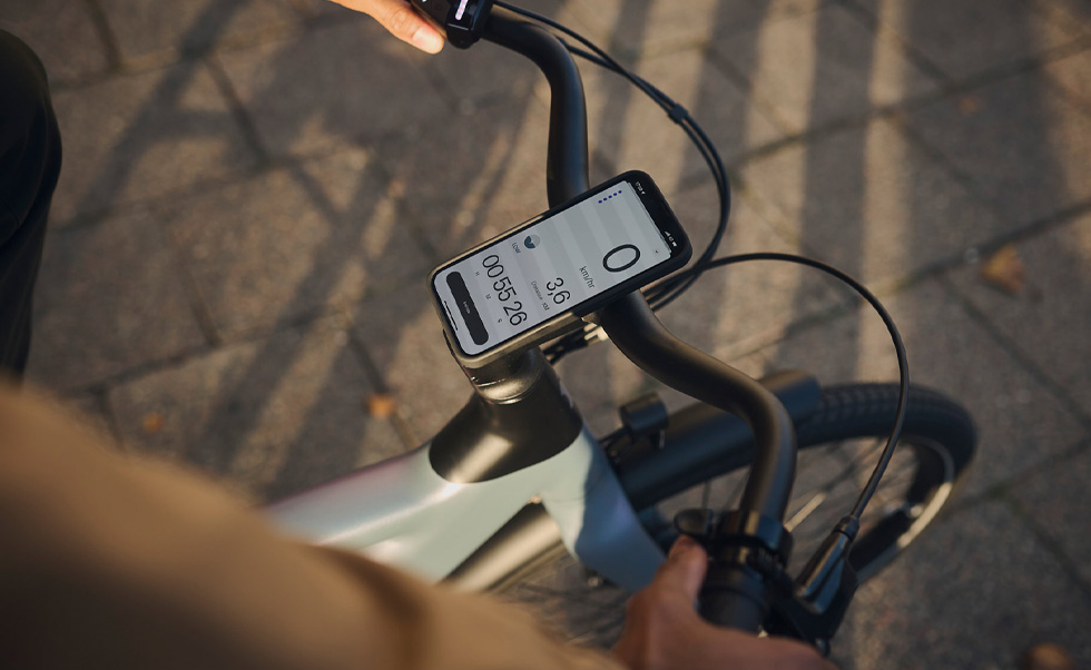 Clientes podem ver em tempo real os dados do percurso feito com a bicicleta elétrica.