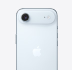 iPhone Air, parte posterior, color azul cielo, sistema de cámara Fusion en el módulo superior