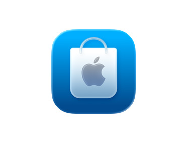 Apple Store uygulaması, alışveriş çantası simgesi, mavi